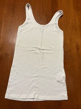 Old Navy White Ribbed Tank Top
